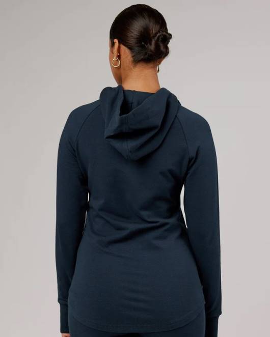 Z8RH405 LSKD Frauen PB Kapuzenpullover mit durchgehendem Reißverschluss – Carbon-Tonal Bekleidung