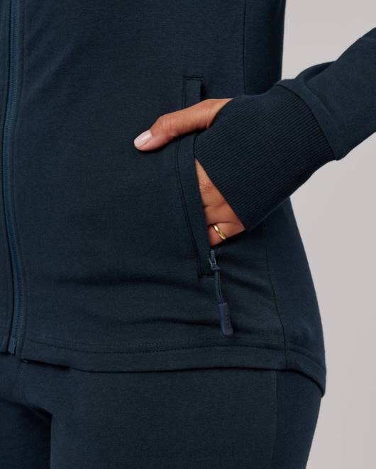 Z8RH405 LSKD Frauen PB Kapuzenpullover mit durchgehendem Reißverschluss – Carbon-Tonal Bekleidung