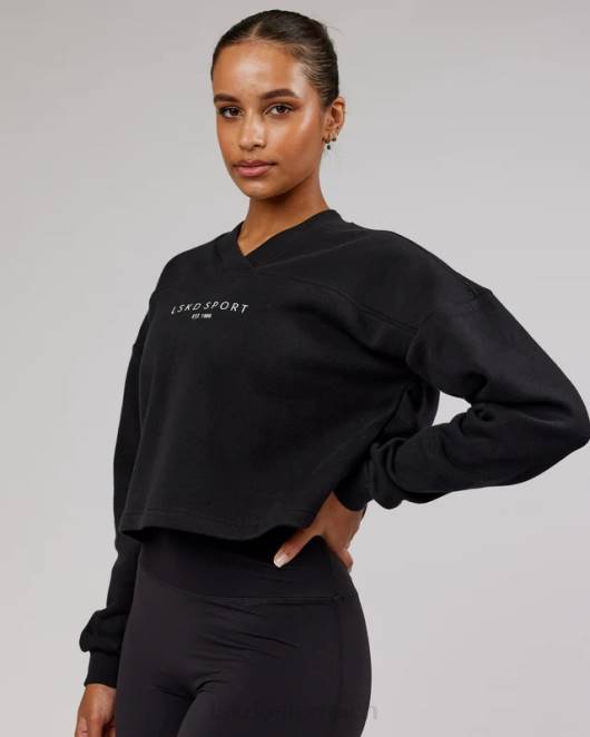 Z8RH434 LSKD Frauen Touchdown-Pullover – schwarz Bekleidung