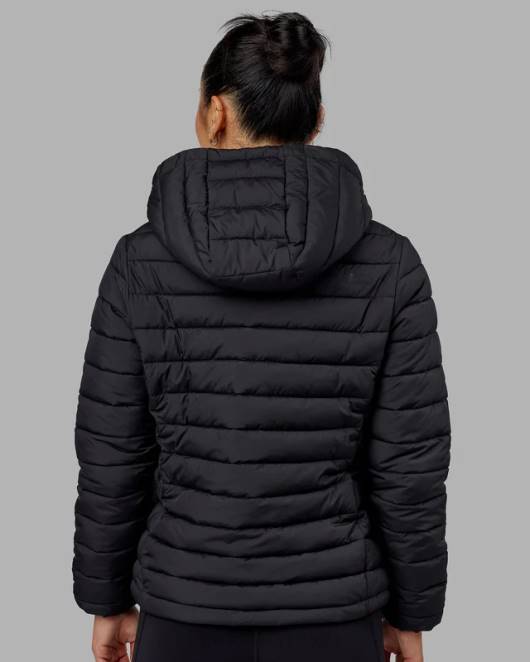Z8RH462 LSKD Frauen Pufferjacke für den ganzen Tag – Schwarz Bekleidung