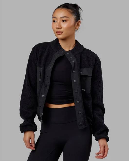 Z8RH463 LSKD Frauen Alpenfleecejacke - schwarz Bekleidung