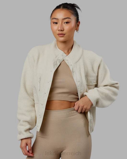 Z8RH464 LSKD Frauen Alpenfleecejacke - Knochen Bekleidung