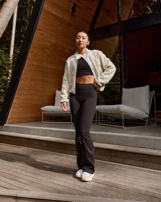 Z8RH464 LSKD Frauen Alpenfleecejacke - Knochen Bekleidung