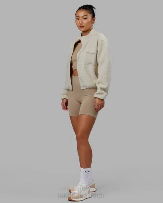 Z8RH464 LSKD Frauen Alpenfleecejacke - Knochen Bekleidung