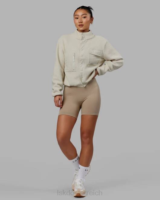 Z8RH464 LSKD Frauen Alpenfleecejacke - Knochen Bekleidung