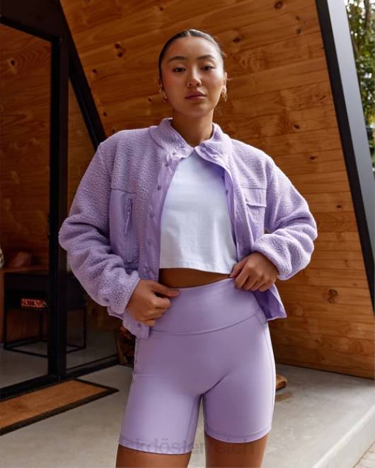 Z8RH466 LSKD Frauen Alpenfleecejacke - blasses Flieder Bekleidung