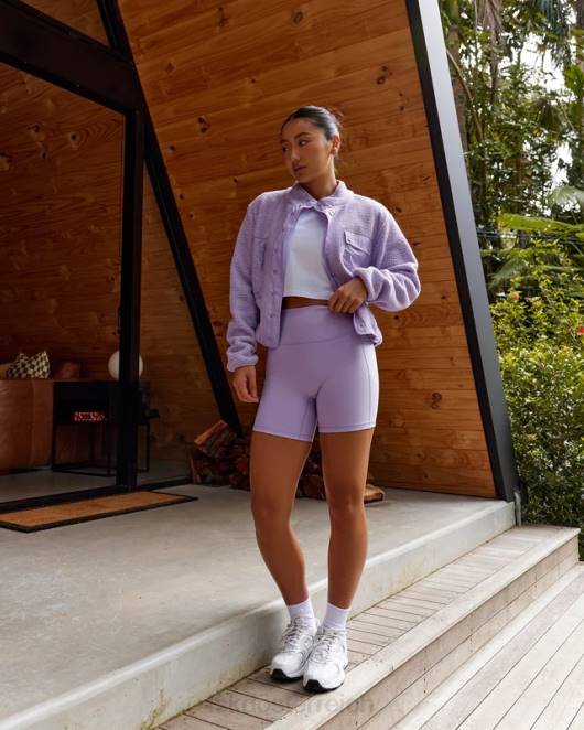 Z8RH466 LSKD Frauen Alpenfleecejacke - blasses Flieder Bekleidung