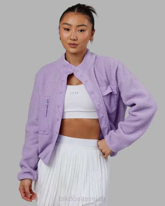 Z8RH466 LSKD Frauen Alpenfleecejacke - blasses Flieder Bekleidung
