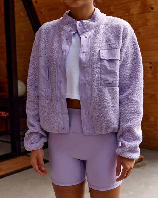 Z8RH466 LSKD Frauen Alpenfleecejacke - blasses Flieder Bekleidung