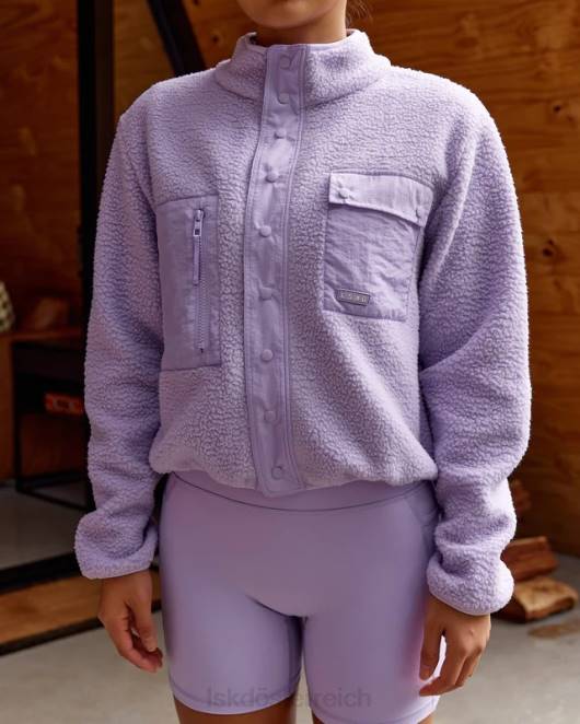 Z8RH466 LSKD Frauen Alpenfleecejacke - blasses Flieder Bekleidung