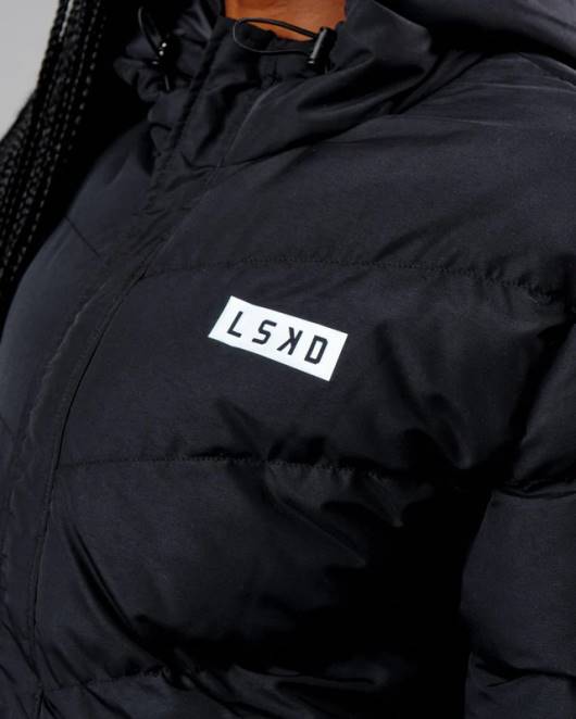 Z8RH469 LSKD Frauen geröstete Pufferjacke 23 – schwarz Bekleidung