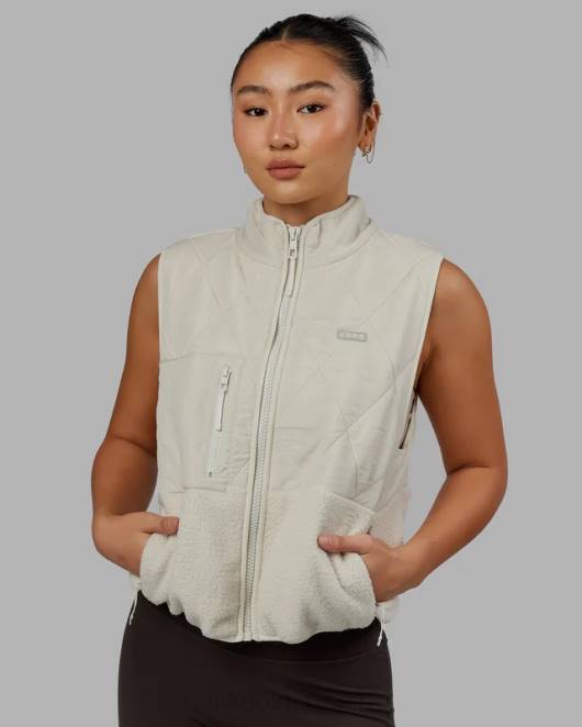 Z8RH476 LSKD Frauen Steppweste mit Schirm – Knochen Bekleidung