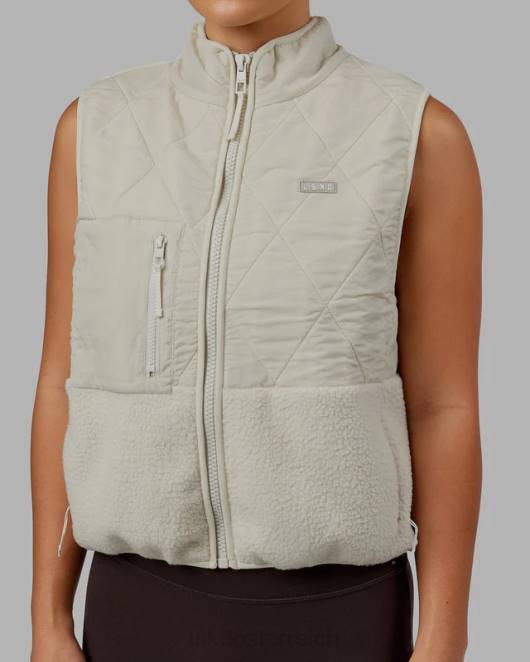 Z8RH476 LSKD Frauen Steppweste mit Schirm – Knochen Bekleidung