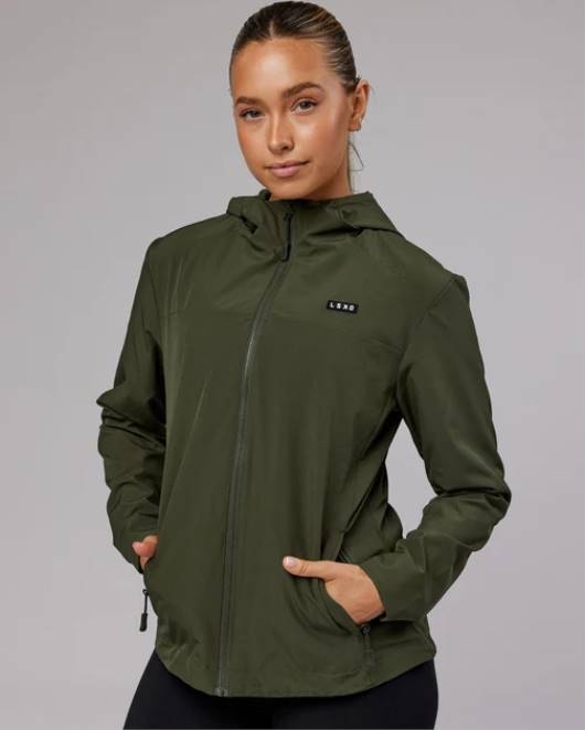 Z8RH477 LSKD Frauen funktionelle Trainingsjacke - Waldnacht Bekleidung