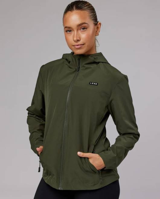 Z8RH477 LSKD Frauen funktionelle Trainingsjacke - Waldnacht Bekleidung