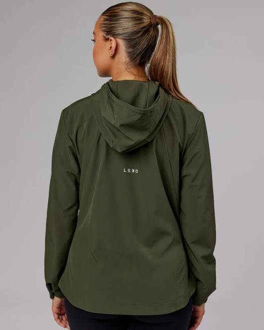 Z8RH477 LSKD Frauen funktionelle Trainingsjacke - Waldnacht Bekleidung