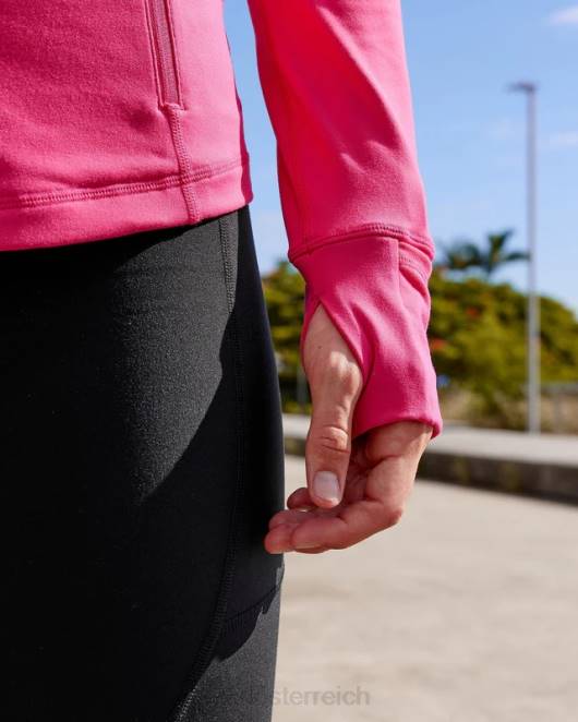 Z8RH478 LSKD Frauen Stride-Jacke mit durchgehendem Reißverschluss – Boysenberry Bekleidung