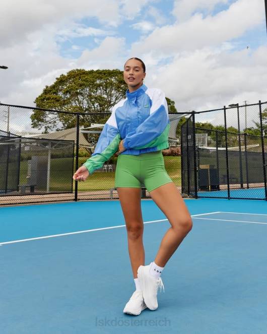 Z8RH479 LSKD Frauen Nostalgie-Trainingsjacke – Azurblau Bekleidung