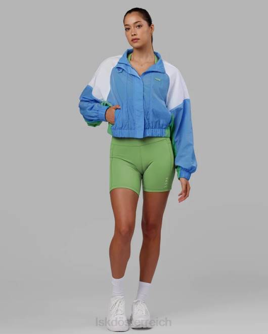 Z8RH479 LSKD Frauen Nostalgie-Trainingsjacke – Azurblau Bekleidung