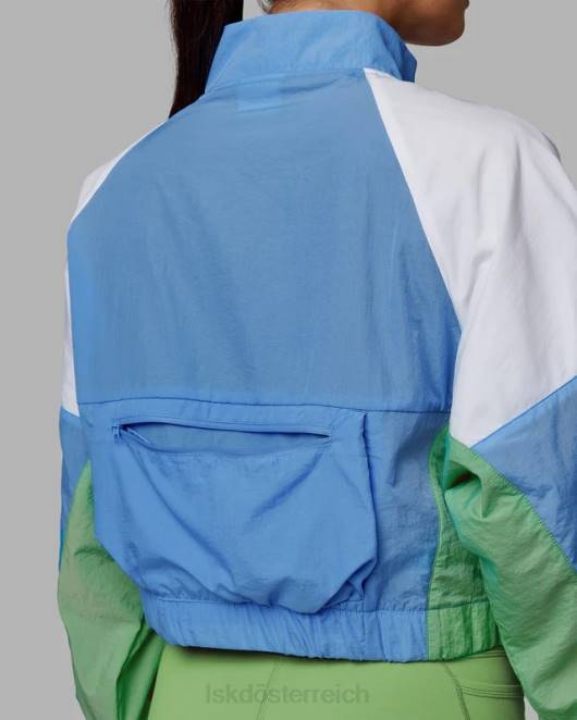 Z8RH479 LSKD Frauen Nostalgie-Trainingsjacke – Azurblau Bekleidung