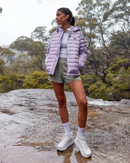 Z8RH484 LSKD Frauen Pufferjacke für den ganzen Tag – blasses Flieder Bekleidung