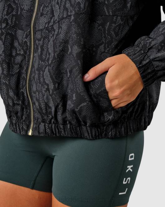 Z8RH488 LSKD Frauen Mayweather Spray Jacke – Waldschlangenleder Bekleidung