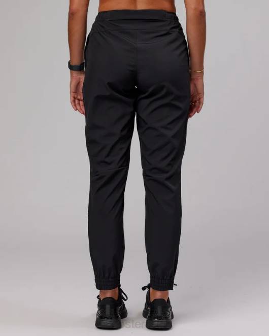 Z8RH759 LSKD Frauen Performance-Hose mit Reißverschluss und Aufwärmmanschette – Schwarz Bekleidung