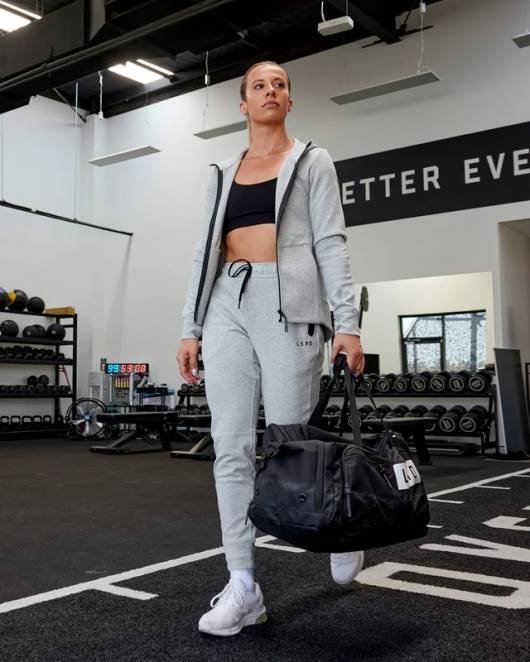 Z8RH761 LSKD Frauen Athlet Forged Fleece-Jogginghose – Hellgrau meliert Bekleidung