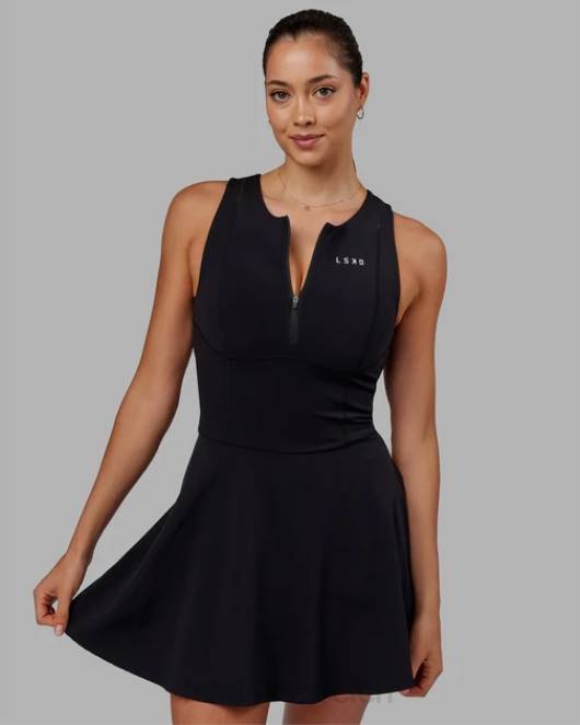 Z8RH499 LSKD Frauen Grand-Slam-Aktivkleid – Schwarz Bekleidung