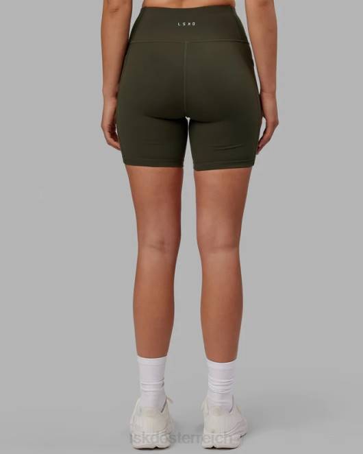 Z8RH519 LSKD Frauen mittellange Rep-Shorts – Waldnacht Bekleidung