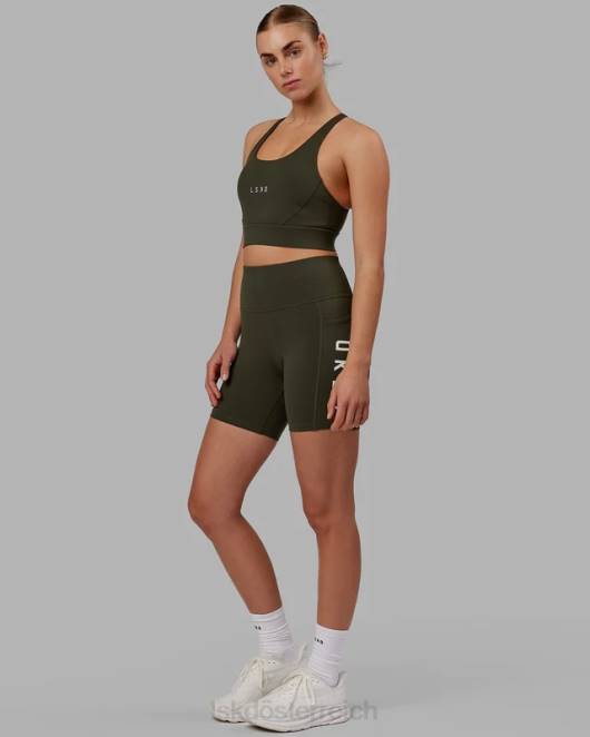 Z8RH519 LSKD Frauen mittellange Rep-Shorts – Waldnacht Bekleidung