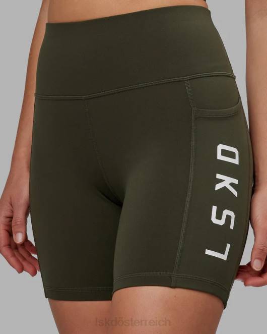 Z8RH519 LSKD Frauen mittellange Rep-Shorts – Waldnacht Bekleidung