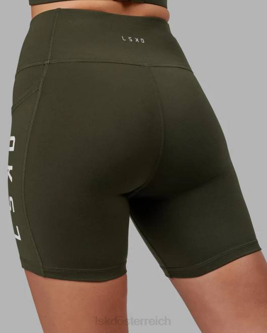 Z8RH519 LSKD Frauen mittellange Rep-Shorts – Waldnacht Bekleidung