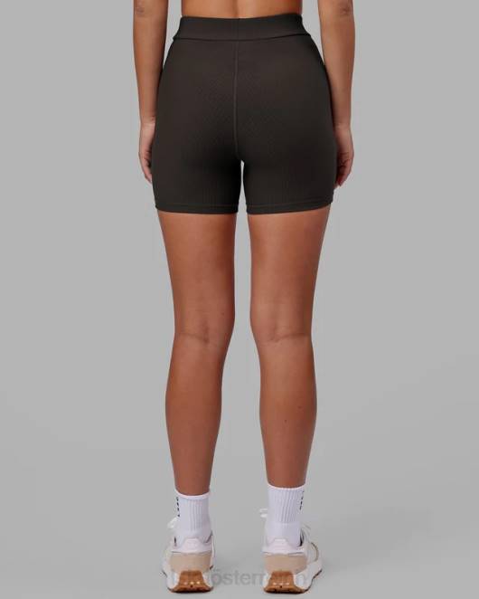 Z8RH523 LSKD Frauen vitalize ribbed mid short – dunkles Walnussholz Bekleidung