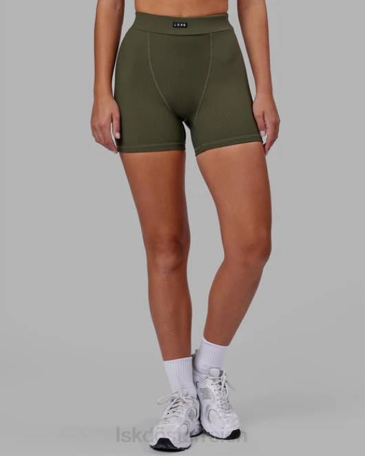 Z8RH524 LSKD Frauen vitalisieren gerippt mittel kurz – Waldnacht Bekleidung