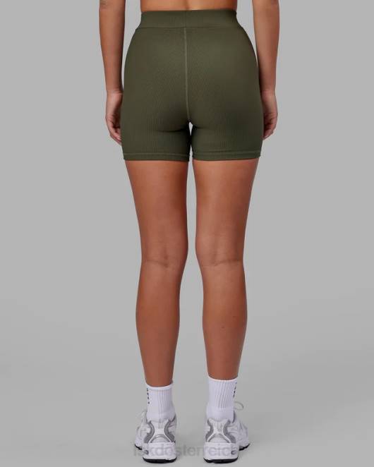 Z8RH524 LSKD Frauen vitalisieren gerippt mittel kurz – Waldnacht Bekleidung