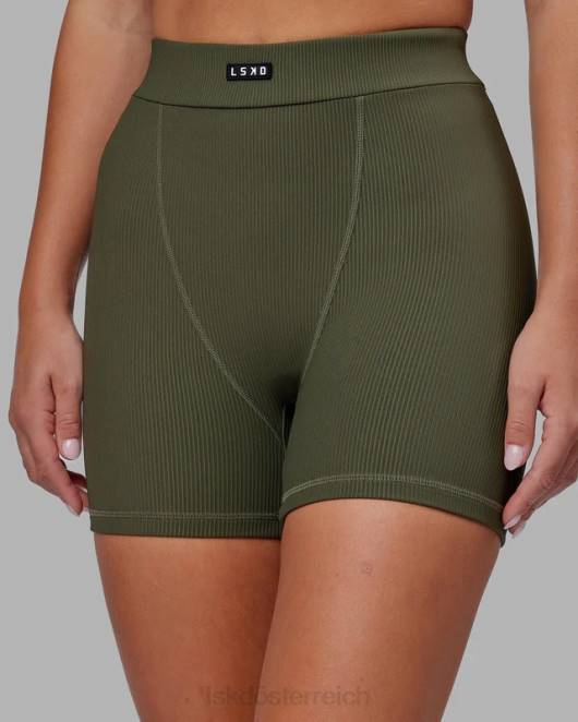 Z8RH524 LSKD Frauen vitalisieren gerippt mittel kurz – Waldnacht Bekleidung