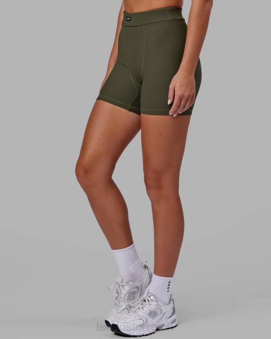 Z8RH524 LSKD Frauen vitalisieren gerippt mittel kurz – Waldnacht Bekleidung