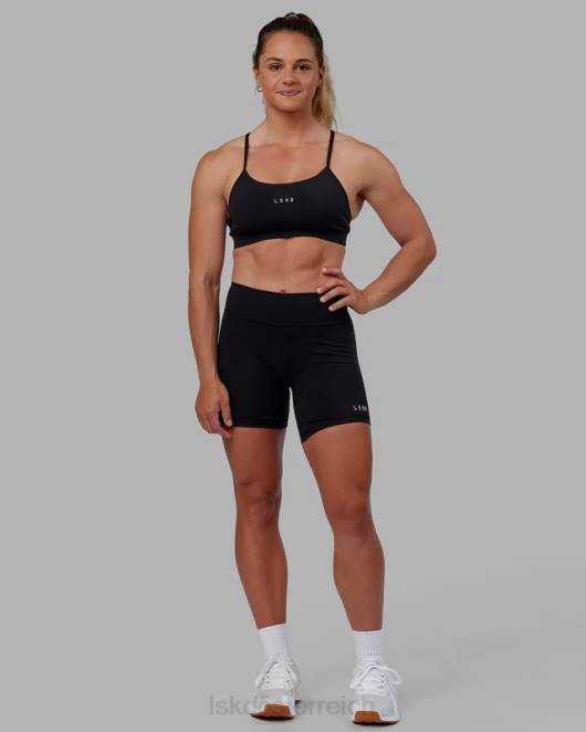 Z8RH525 LSKD Frauen Mittellange RXD-Shorts – Schwarz Bekleidung