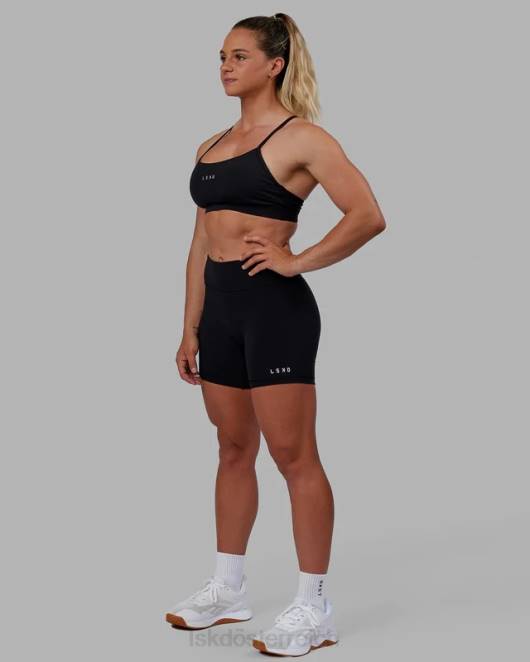 Z8RH525 LSKD Frauen Mittellange RXD-Shorts – Schwarz Bekleidung