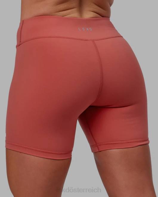 Z8RH528 LSKD Frauen RXD mittellange Shorts – Mineralrot Bekleidung