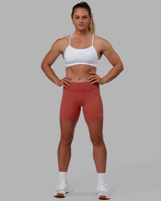 Z8RH528 LSKD Frauen RXD mittellange Shorts – Mineralrot Bekleidung