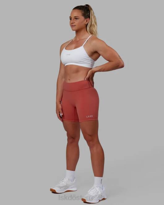 Z8RH528 LSKD Frauen RXD mittellange Shorts – Mineralrot Bekleidung