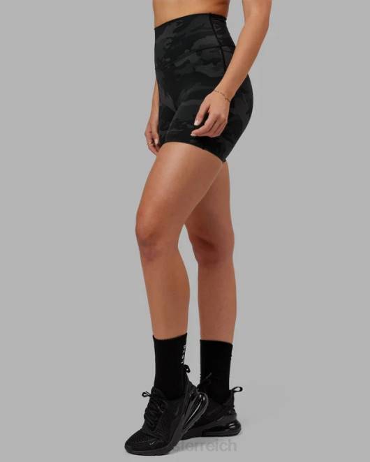 Z8RH548 LSKD Frauen Elixir mittellange Shorts – schwarzes Tarnmuster Bekleidung
