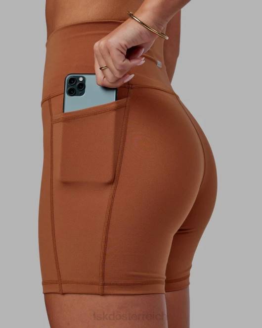 Z8RH569 LSKD Frauen Fusion mittellang kurz – haselnussbraun Bekleidung