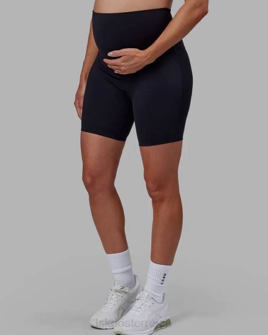 Z8RH585 LSKD Frauen Elixir Umstandsshorts in mittlerer Länge – Schwarz Bekleidung