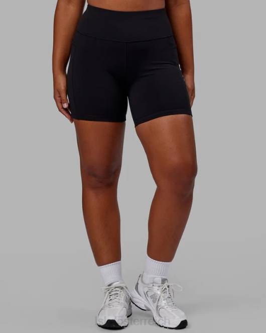 Z8RH590 LSKD Frauen Mittellange Rep-Shorts – Pride-Schwarz Bekleidung