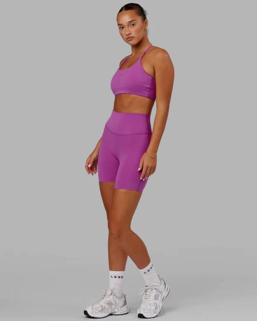 Z8RH594 LSKD Frauen Elixier mittellang kurz - Orchidee Bekleidung