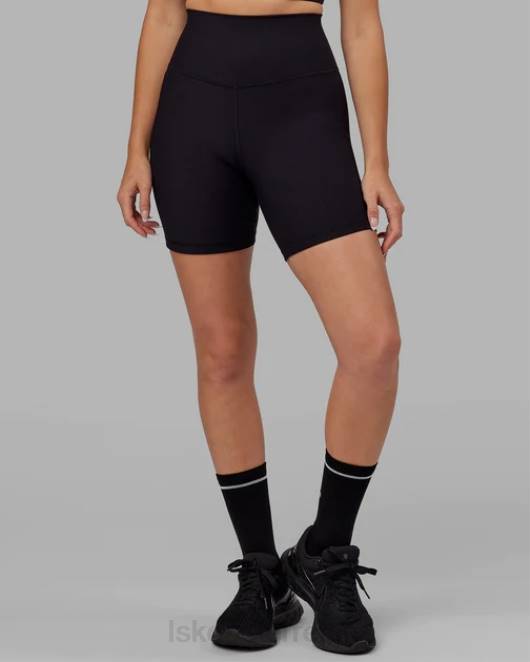 Z8RH618 LSKD Frauen Strike gerippte mittellange Shorts – schwarz Bekleidung