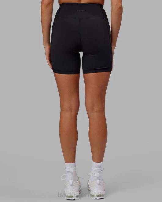 Z8RH629 LSKD Frauen Mittellange Rep-Shorts – Black-Apple Mint Bekleidung